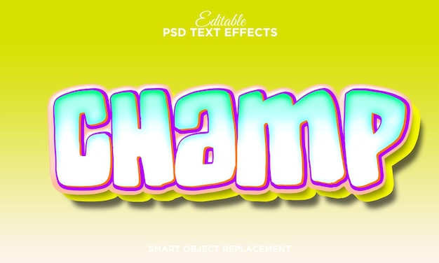 El efecto de texto graffiti de Cute Champ