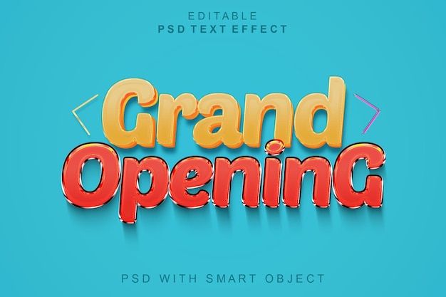 Efecto de texto de gran apertura llamativo