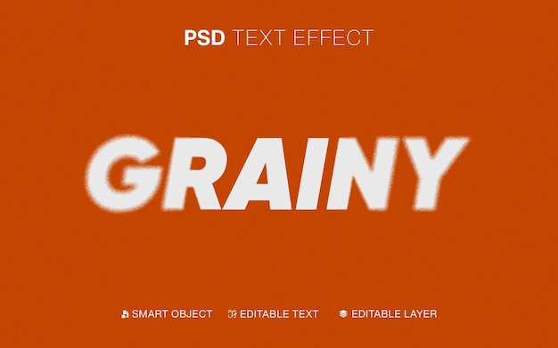Efecto de texto granulado editable