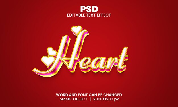 Efecto de texto gratuito para el día de San Valentín