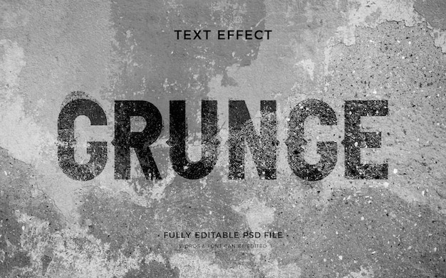 Efecto de texto grunge