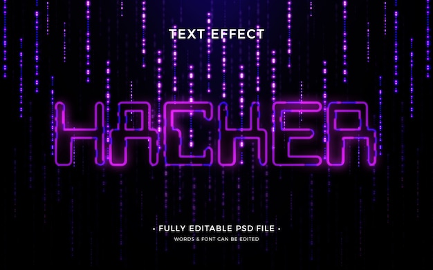 El efecto de texto de hacker.