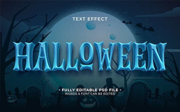 PSD efecto de texto de halloween