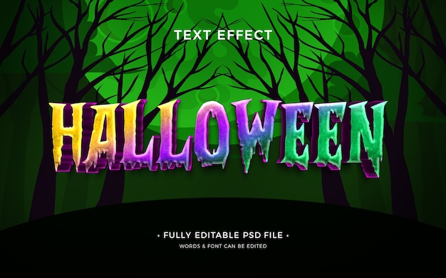 PSD efecto de texto de halloween