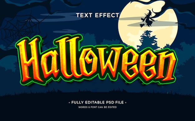 PSD efecto de texto de halloween