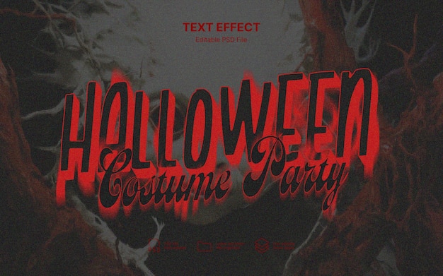 Efecto de texto de Halloween