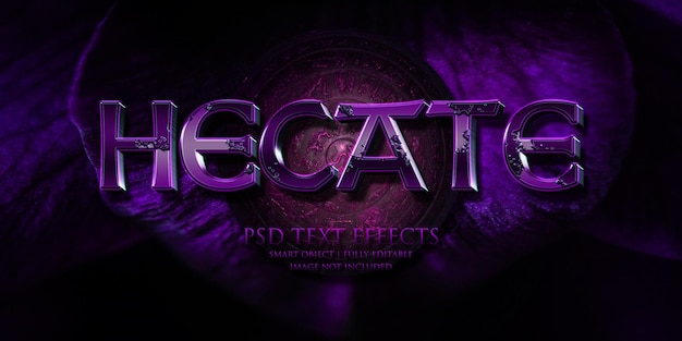 PSD efecto de texto hecate