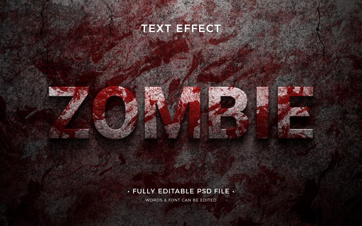 PSD efecto de texto de horror