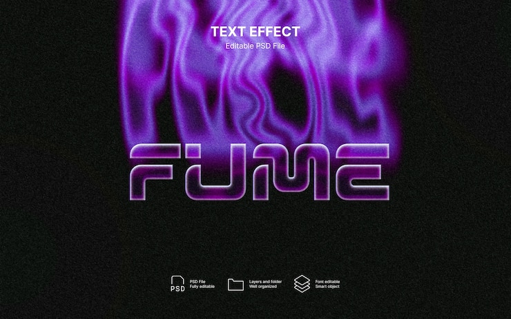Efecto de texto de humo