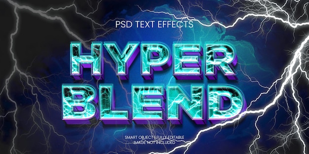 PSD efecto de texto hyper blend