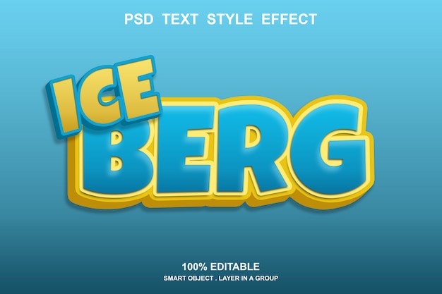 Efecto de texto Iceberg