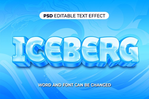 Efecto de texto Iceberg
