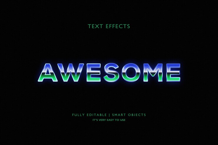 PSD efecto de texto impresionante