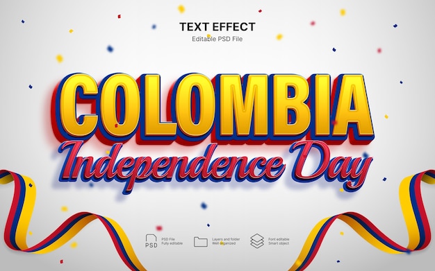 Efecto del texto de la independencia de Colombia