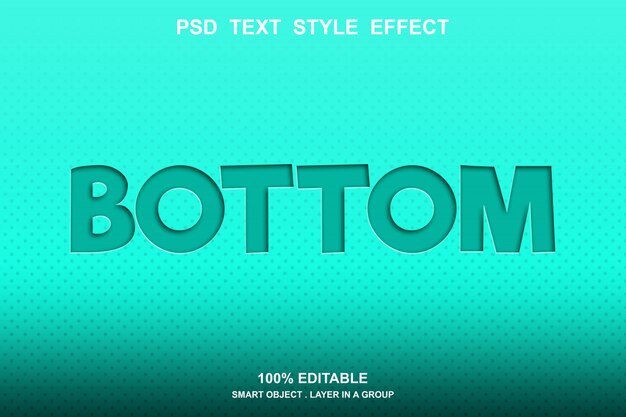 PSD efecto de texto inferior editable