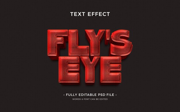 Efecto de texto de insecto