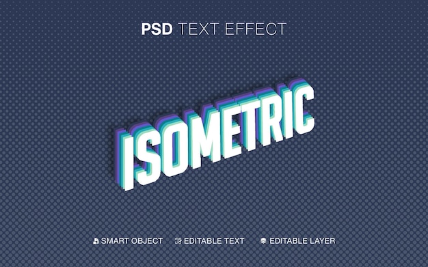 Efecto de texto isométrico 3D editable