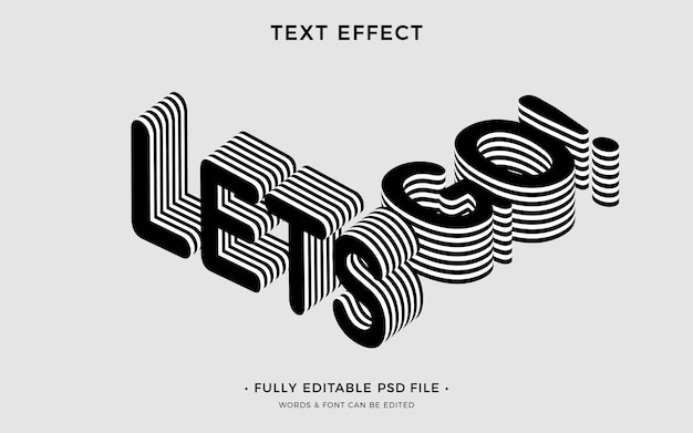 Efecto de texto isométrico