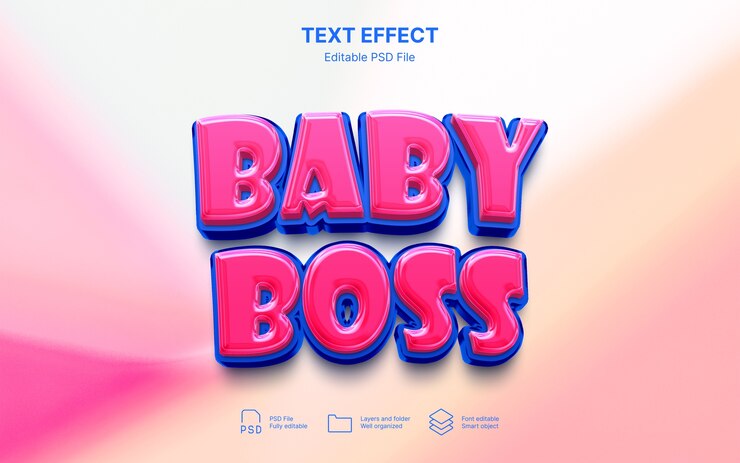 PSD efecto de texto jefe