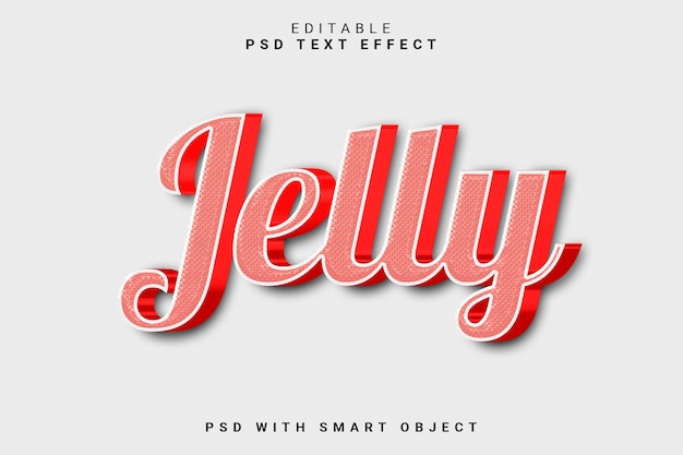 Efecto de texto jelly 3d