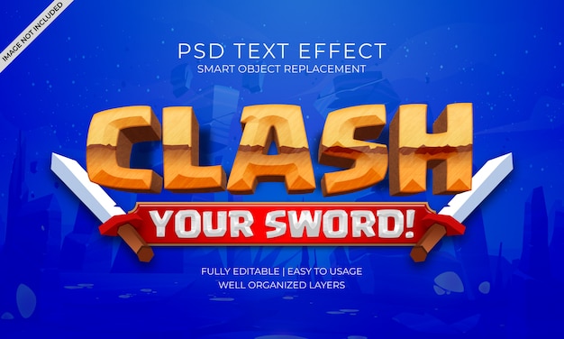 Efecto texto del juego clash