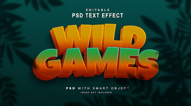 Efecto de texto de juego salvaje