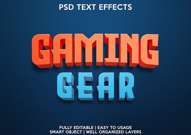 PSD efecto de texto de juego