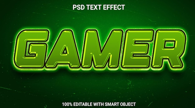 Efecto de texto de jugador PSD