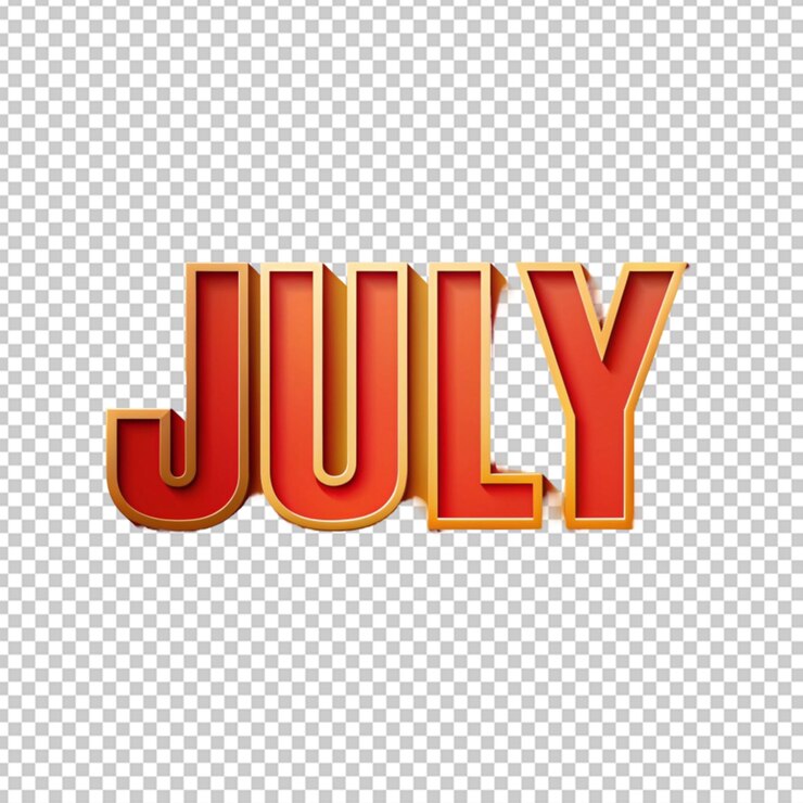 PSD efecto de texto de julio