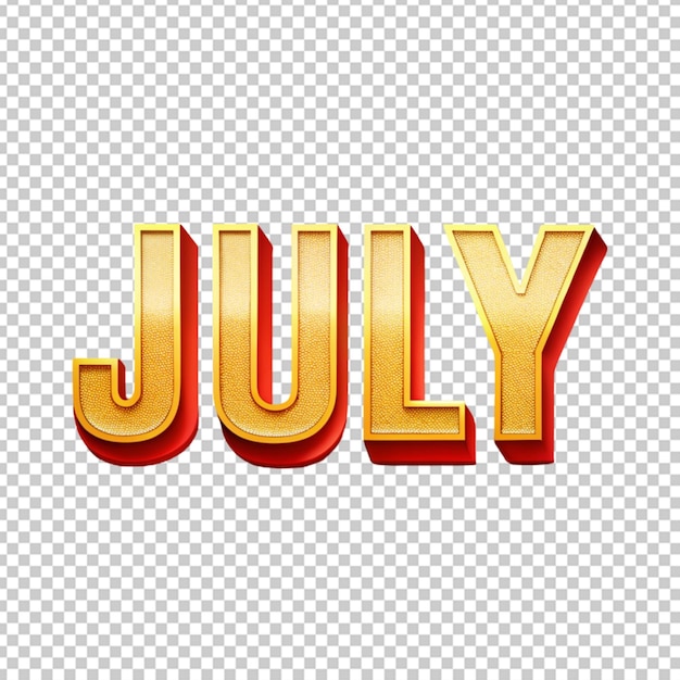 Efecto de texto de julio