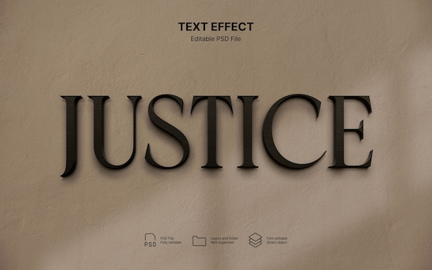 Efecto del texto de justicia