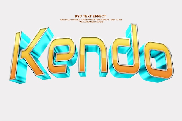 Efecto de texto Kendo 3D