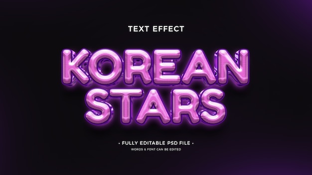 efecto de texto kpop
