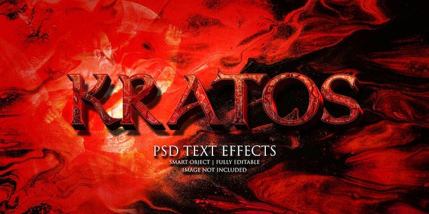 PSD efecto texto kratos