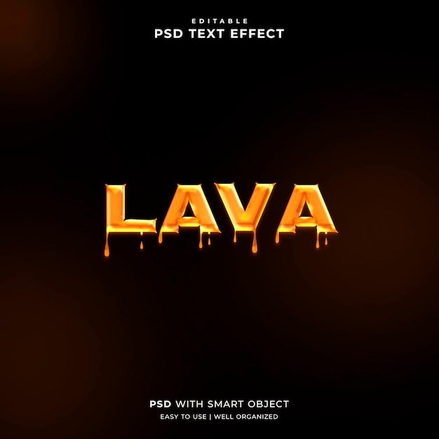 Efecto de texto de lava