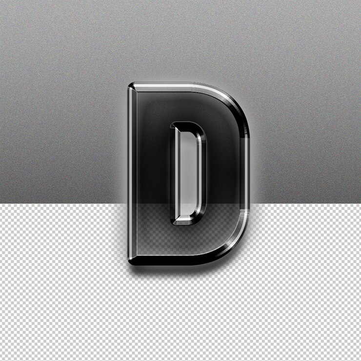 PSD efecto de texto letra d