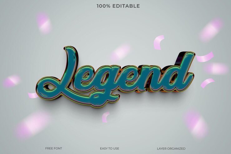 PSD efecto de texto de leyenda fuente editable tipografía estilo de texto 3d