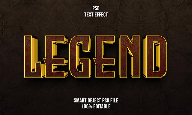 efecto de texto de leyenda