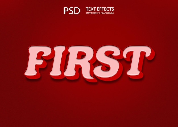 Efecto de texto ligero 3D de perno PSD editable gratuito