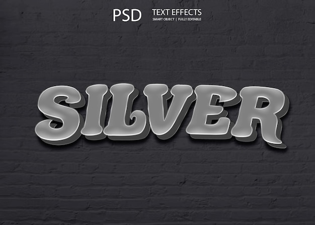 Efecto de texto ligero 3D de perno PSD editable gratuito