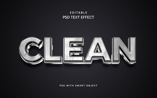 PSD efecto de texto limpio editable