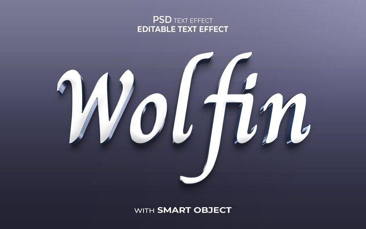 PSD efecto de texto de lobo