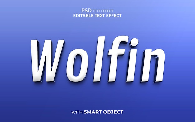 efecto de texto de lobo