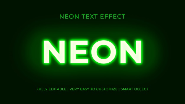 Efecto de texto de luces de neón