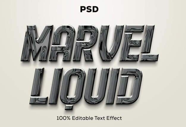 Efecto de texto marvel 3d