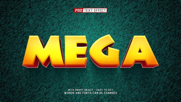 Efecto de texto mega 3D