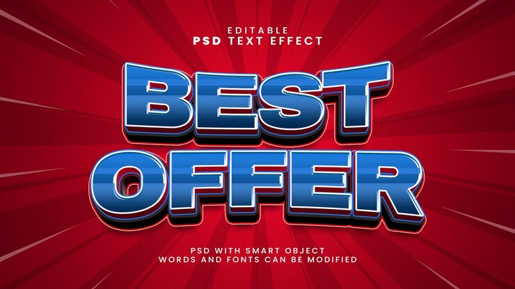 PSD efecto de texto mejor oferta