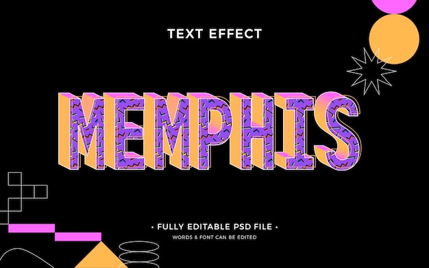 Efecto de texto memphis