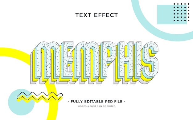 Efecto de texto memphis