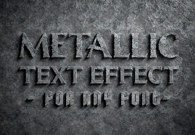 Efecto de texto de metal corroído